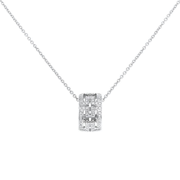[AuraEcho Jewelry]PARENTESI NECKLACE SILVER DIAMOND