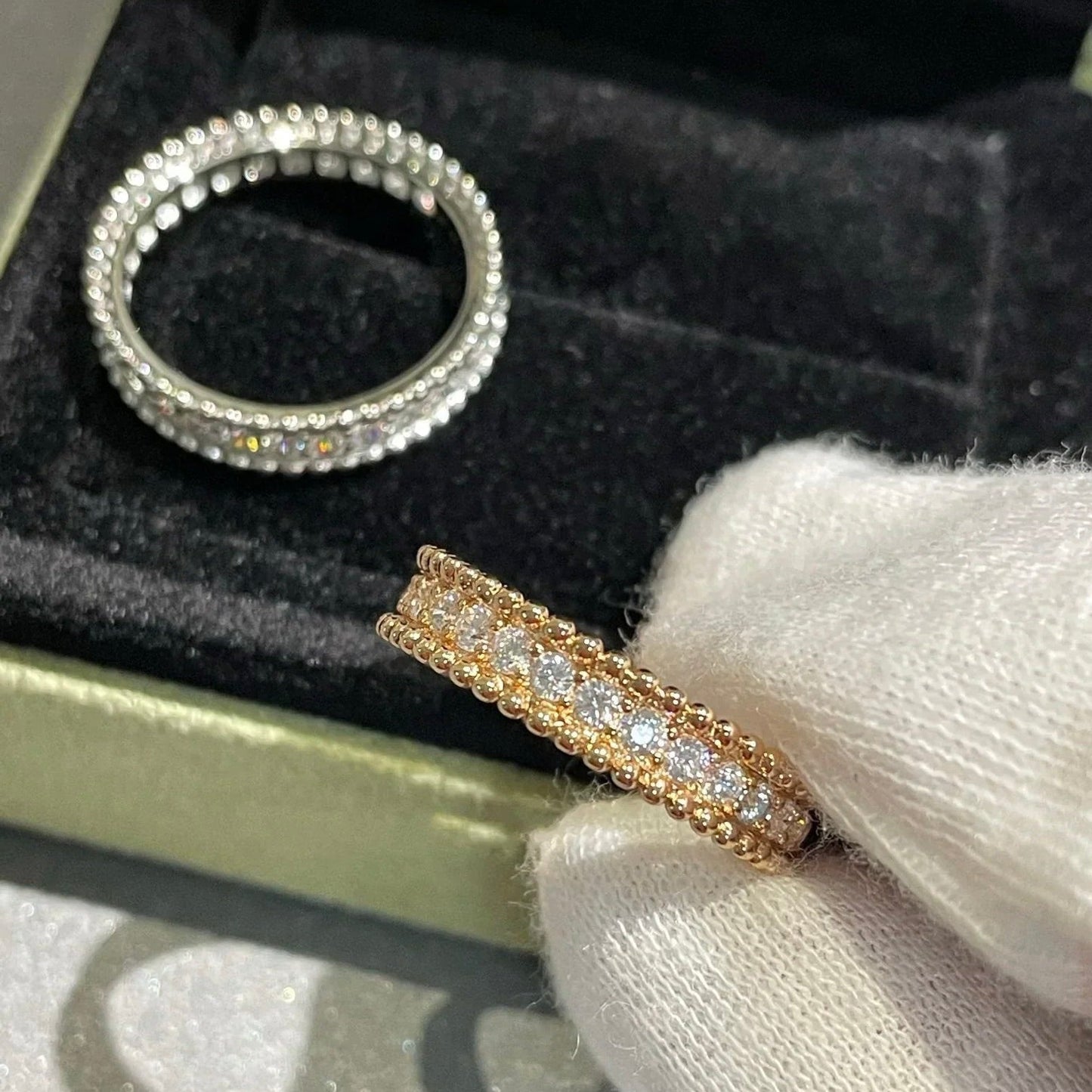 [AuraEcho Jewelry]PERLEE DIAMOND SILVER RING