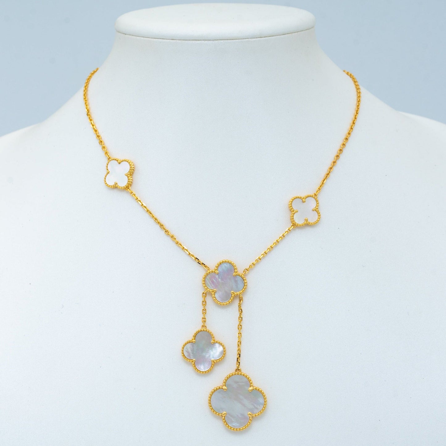 [AuraEcho Jewelry]CLOVER MOTHER OF PEARL NECKLACE 6 MOTIF