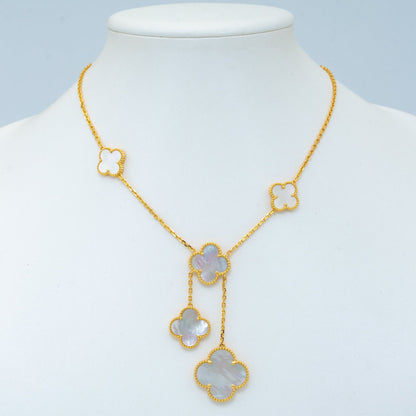[AuraEcho Jewelry]CLOVER MOTHER OF PEARL NECKLACE 6 MOTIF