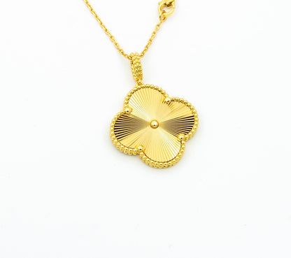 [AuraEcho Jewelry]CLOVER 25MM PEDANT NECKLACE GOLD