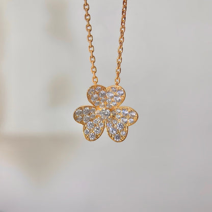 [AuraEcho Jewelry]FLOWER DIAMOND NECKLACE