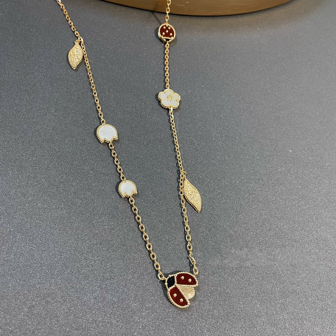 [AuraEcho Jewelry]LUCKY SPRING 15 MOTIFS GOLD NECKLACE