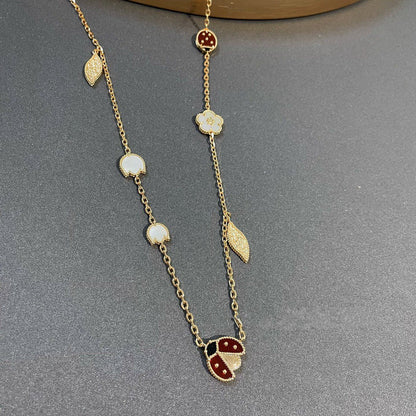 [AuraEcho Jewelry]LUCKY SPRING 15 MOTIFS GOLD NECKLACE