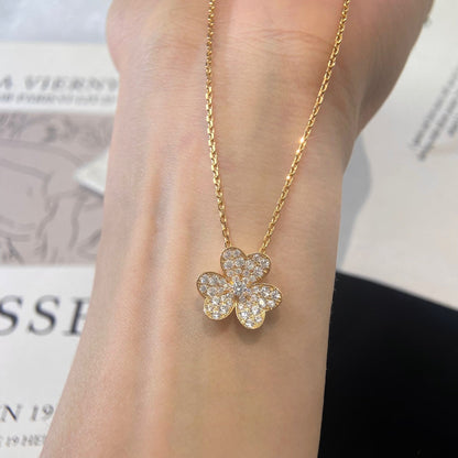 [AuraEcho Jewelry]FLOWER DIAMOND NECKLACE