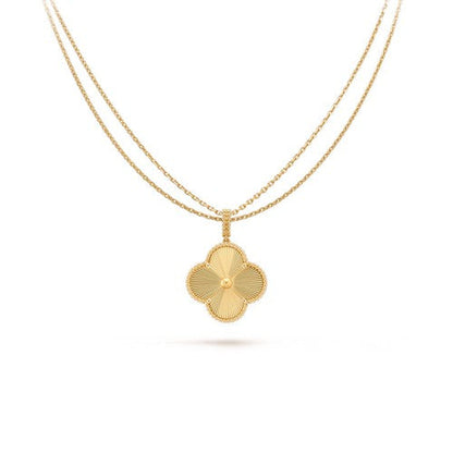 [AuraEcho Jewelry]CLOVER 25MM PEDANT NECKLACE GOLD