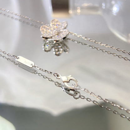 [AuraEcho Jewelry]FLOWER DIAMOND NECKLACE