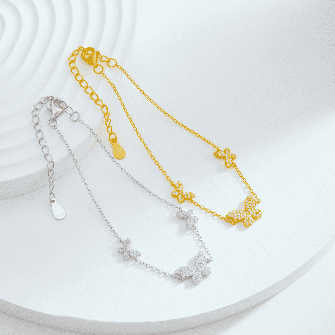[AuraEcho]Delicate Butterfly Pendant Bracelet