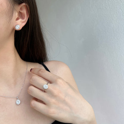 [AuraEcho]Delicate Radiant Oval Cut Daily Earrings
