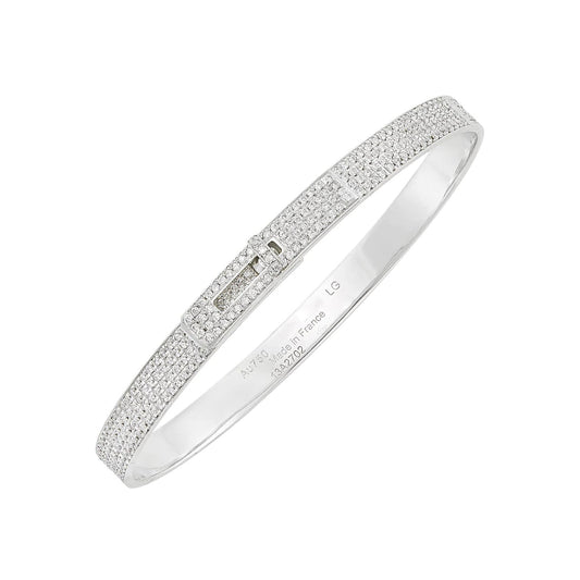 [AuraEcho Jewelry]HM KELLY BRACELET IN SILVER AND FULL PAVE DIAMOND