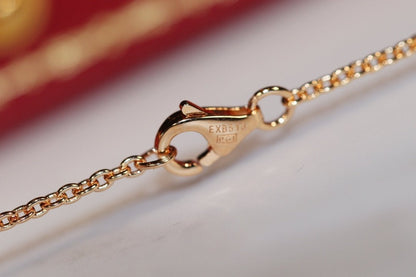 [AuraEcho]LOVE NECKLACE PINK GOLD AND SILVER