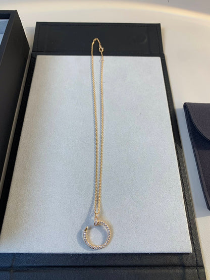 [AuraEcho]JUSTE NECKLACE PINK GOLD DIAMONDS