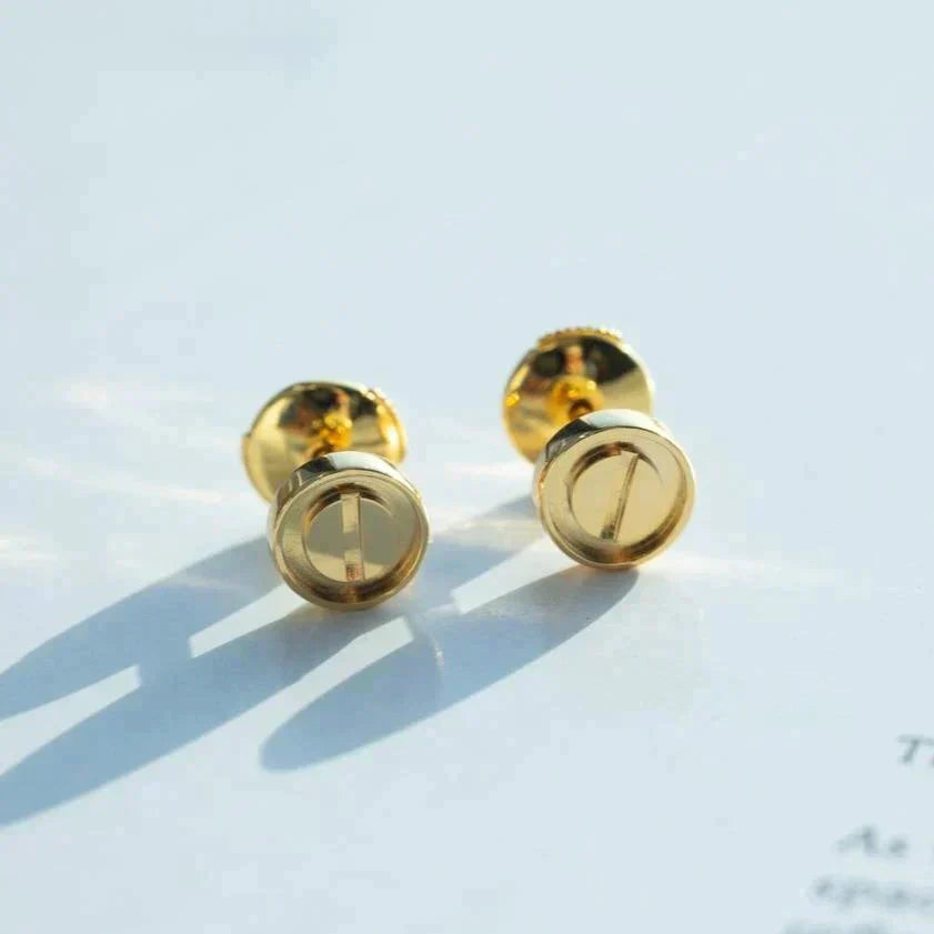 [AuraEcho Jewelry]LOVE EARRINGS GOLD 10MM
