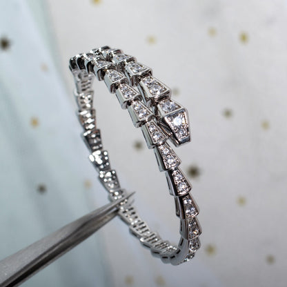[AuraEcho Jewelry]SERPENTI BRACELET 6MM SILVER DIAMOND