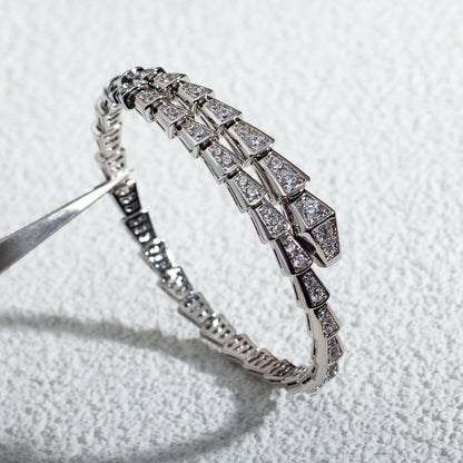 [AuraEcho Jewelry]SERPENTI BRACELET 6MM SILVER DIAMOND