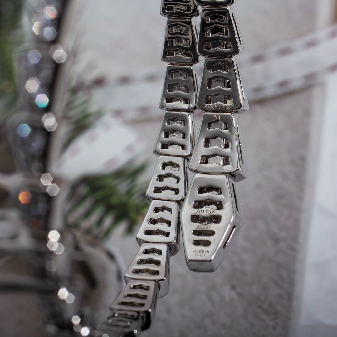 [AuraEcho Jewelry]SERPENTI BRACELET 6MM SILVER DIAMOND