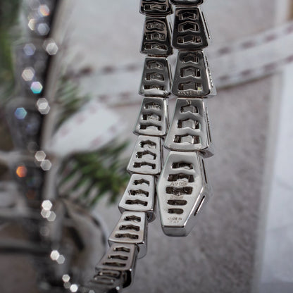 [AuraEcho Jewelry]SERPENTI BRACELET 6MM SILVER DIAMOND