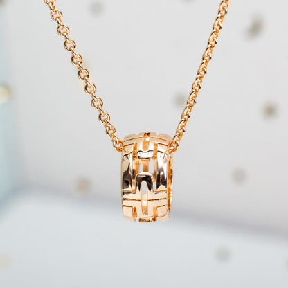 [AuraEcho Jewelry]PARENTESI NECKLACE PINK GOLD