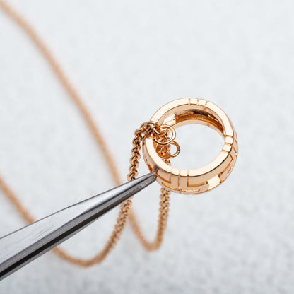 [AuraEcho Jewelry]PARENTESI NECKLACE PINK GOLD
