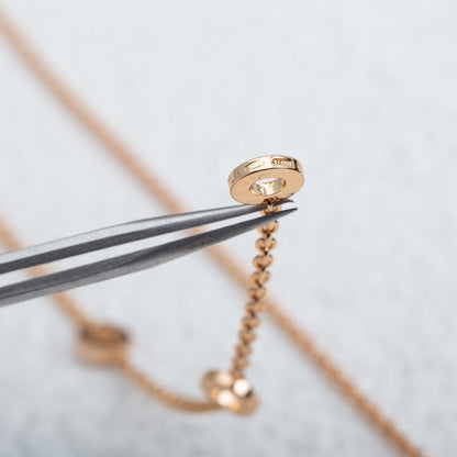[AuraEcho Jewelry]PARENTESI NECKLACE PINK GOLD