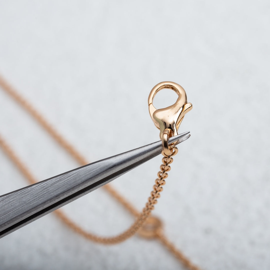 [AuraEcho Jewelry]PARENTESI NECKLACE PINK GOLD