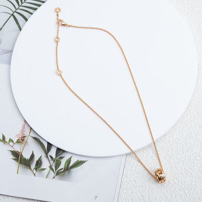 [AuraEcho Jewelry]PARENTESI NECKLACE PINK GOLD