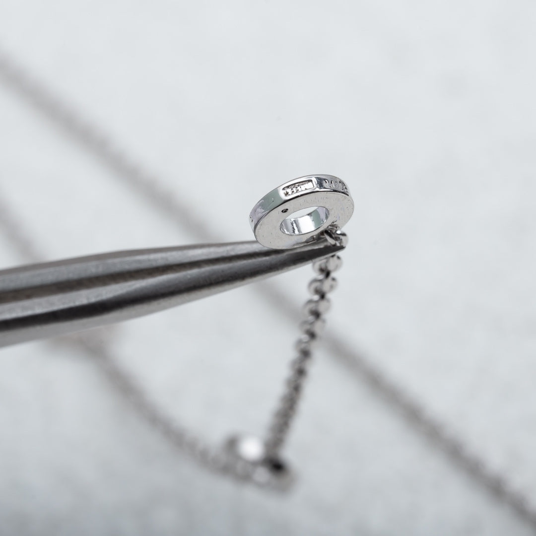 [AuraEcho Jewelry]PARENTESI NECKLACE SILVER DIAMOND