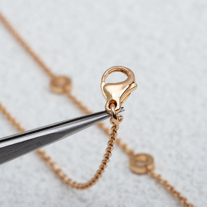 [AuraEcho Jewelry]PARENTESI NECKLACE PINK GOLD DIAMOND