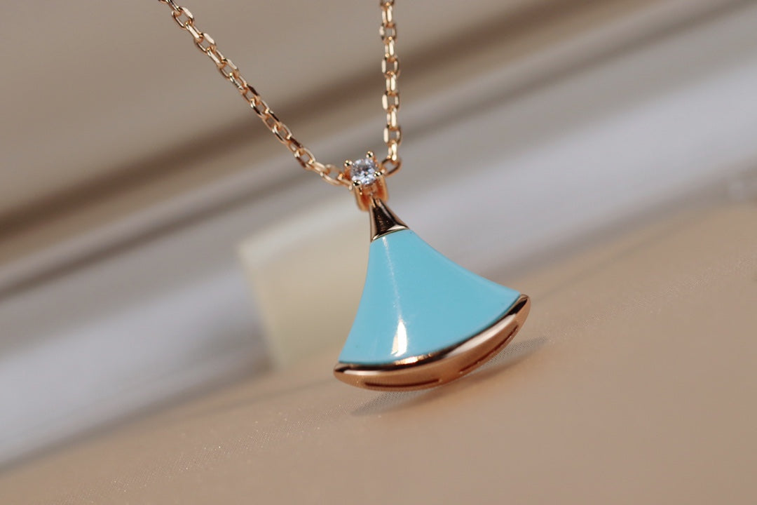 [AuraEcho Jewelry]DREAM NECKLACE TURQUOISE PINK GOLD
