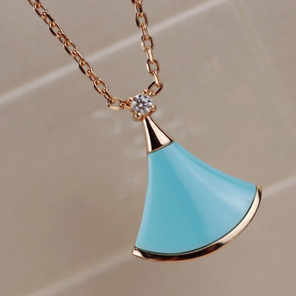 [AuraEcho Jewelry]DREAM NECKLACE TURQUOISE PINK GOLD