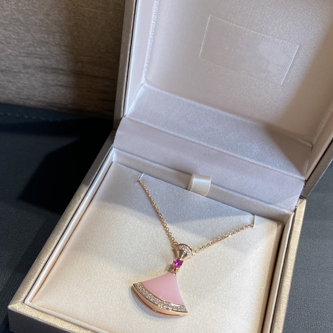 [AuraEcho Jewelry]DREAM NECKLACE PINK OPAL