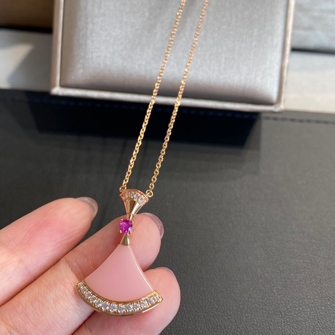 [AuraEcho Jewelry]DREAM NECKLACE PINK OPAL