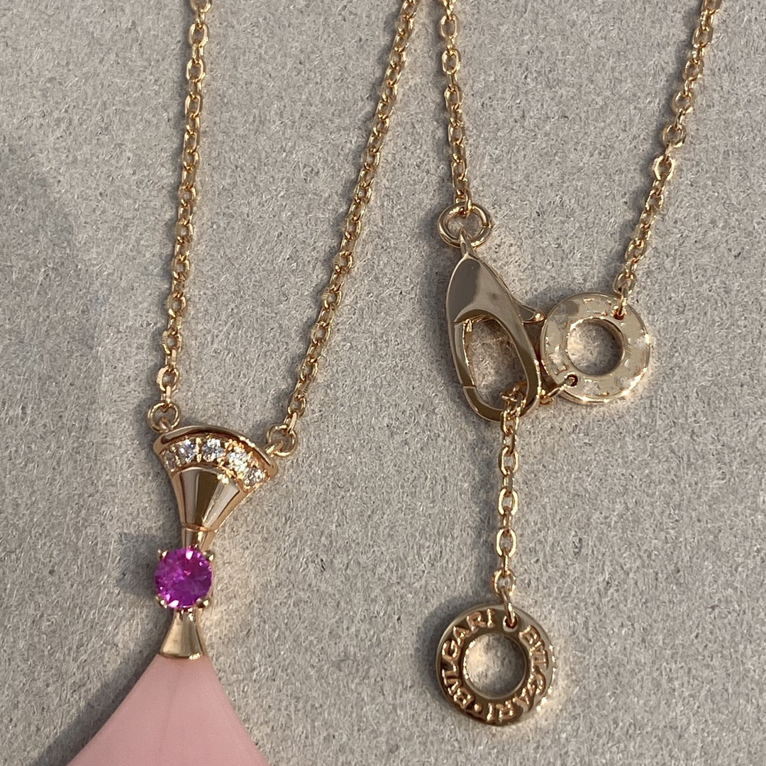 [AuraEcho Jewelry]DREAM NECKLACE PINK OPAL