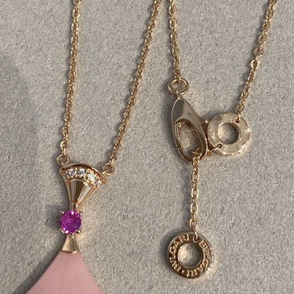 [AuraEcho Jewelry]DREAM NECKLACE PINK OPAL