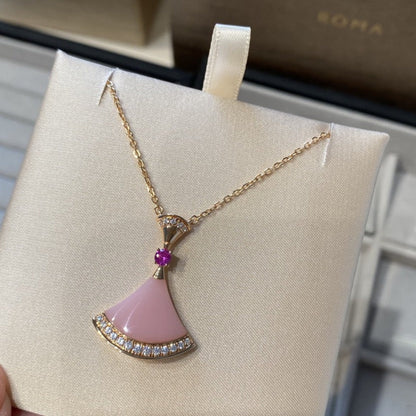 [AuraEcho Jewelry]DREAM NECKLACE PINK OPAL