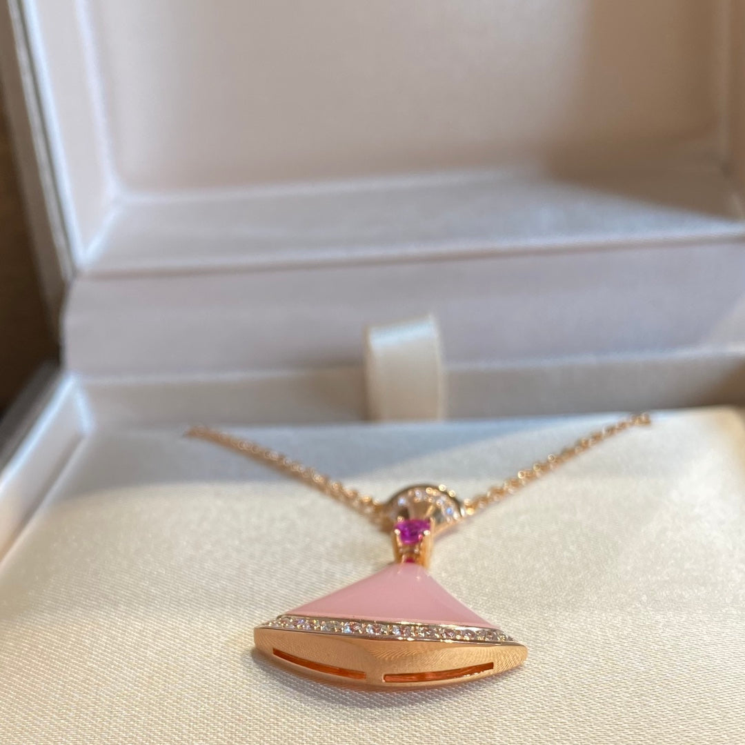 [AuraEcho Jewelry]DREAM NECKLACE PINK OPAL