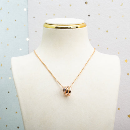 [AuraEcho Jewelry]SERPENTI PINK GOLD NECKLACE DIAMOND