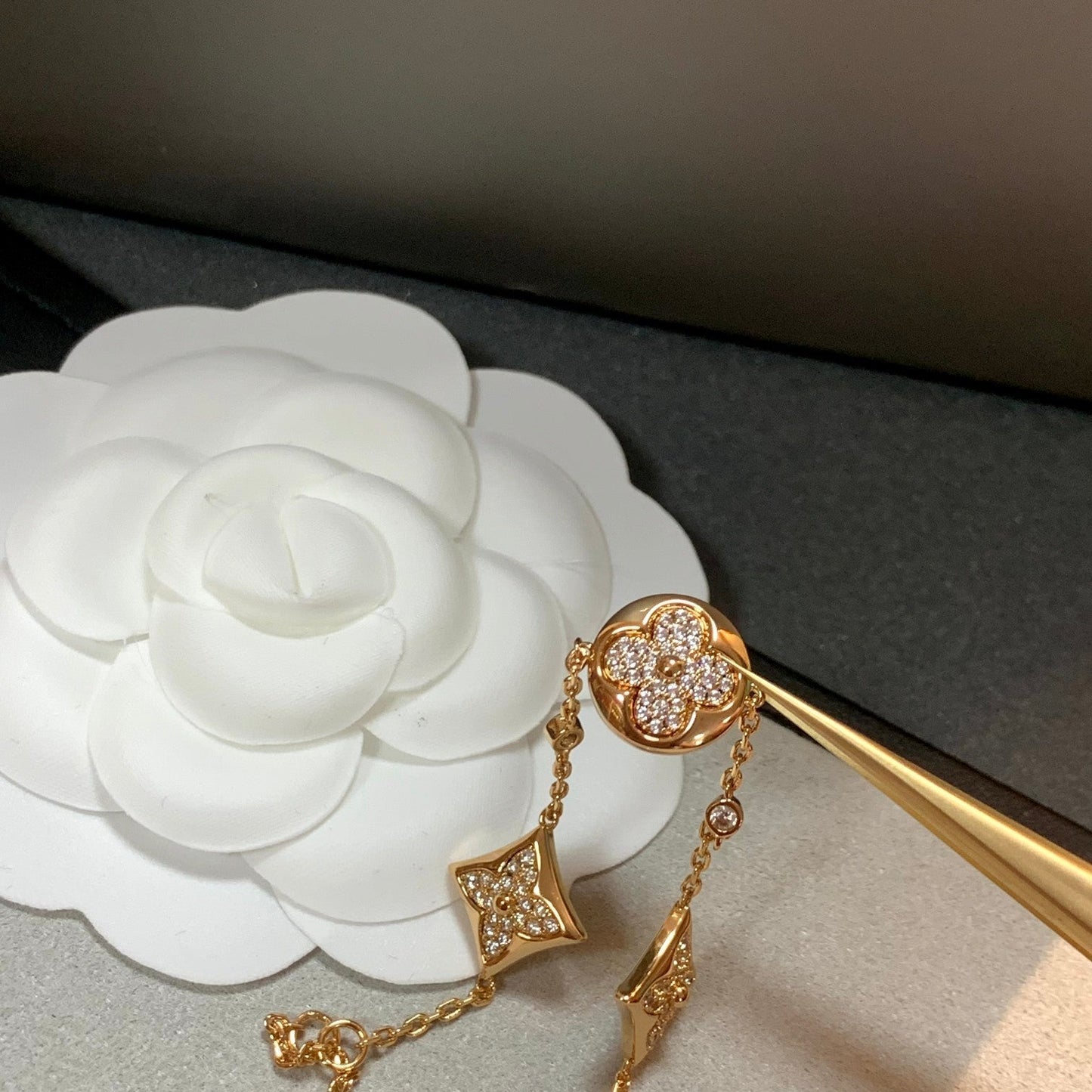[AuraEcho Jewelry]STAR AND SUN 4 MOTIFS GOLD DIAMONDS BRACELET