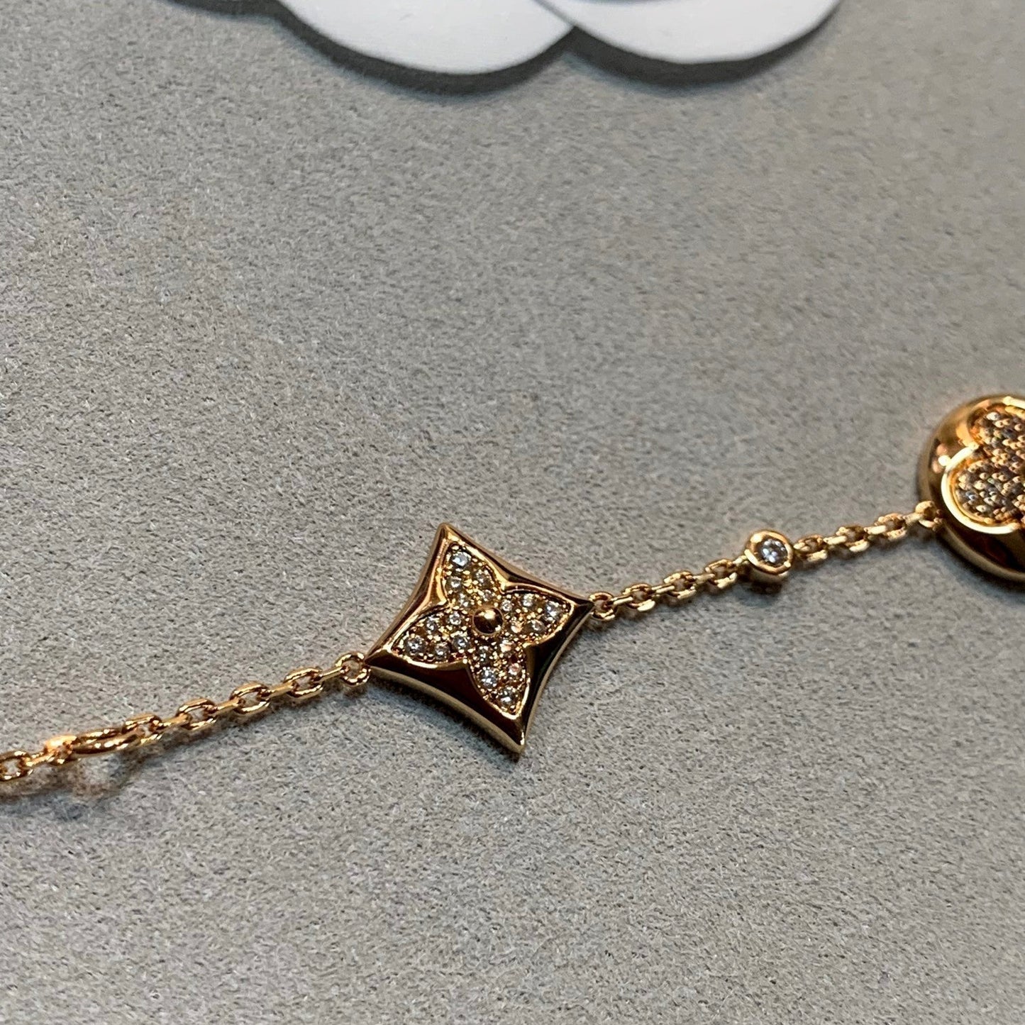 [AuraEcho Jewelry]STAR AND SUN 4 MOTIFS GOLD DIAMONDS BRACELET