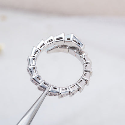 [AuraEcho Jewelry]SERPENTI RING SILVER DIAMOND PAVED 4MM