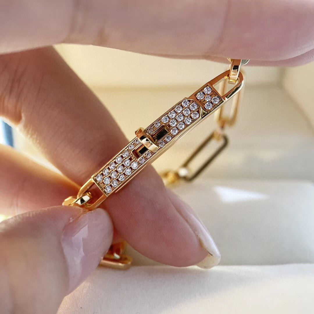 [AuraEcho Jewelry]CHAINE BRACELET SMALL MODEL DIAMOND