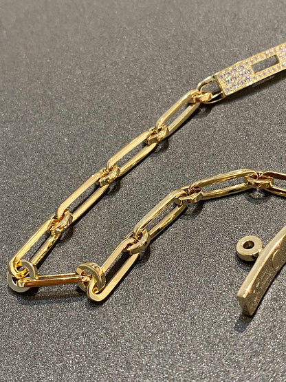 [AuraEcho Jewelry]CHAINE BRACELET SMALL MODEL DIAMOND