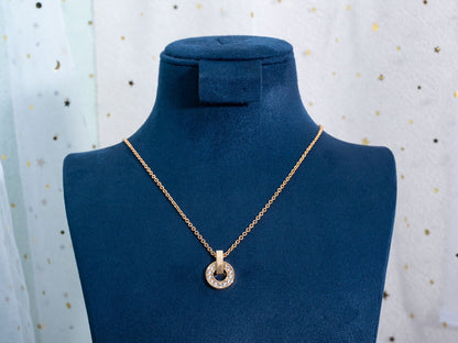 [AuraEcho Jewelry]GARI NECKLACE PINK GOLD DIAMOND