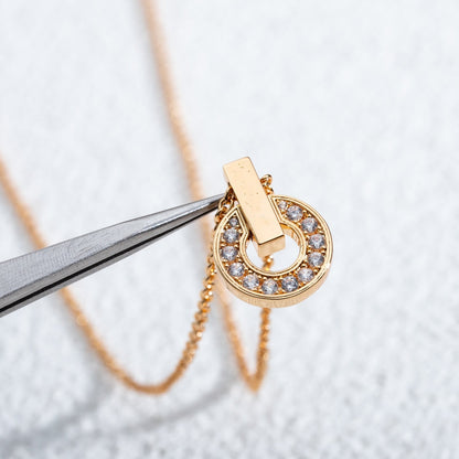 [AuraEcho Jewelry]GARI NECKLACE PINK GOLD DIAMOND