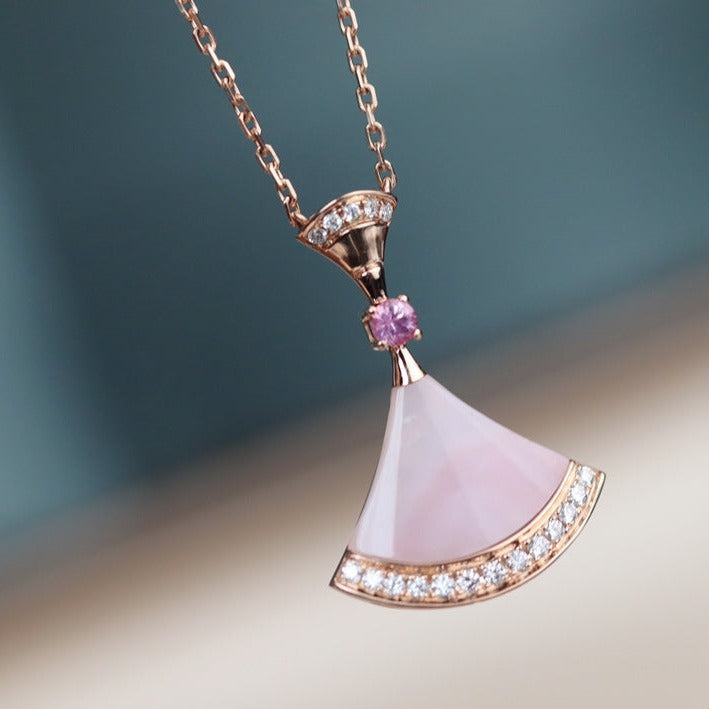 [AuraEcho Jewelry]DREAM NECKLACE PINK MOP DIAMOND