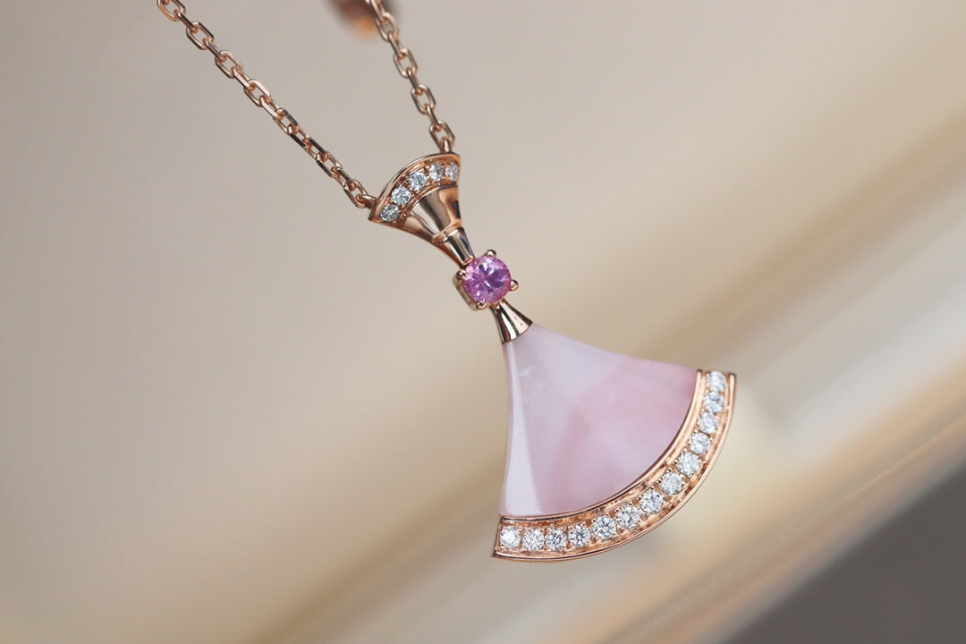 [AuraEcho Jewelry]DREAM NECKLACE PINK MOP DIAMOND