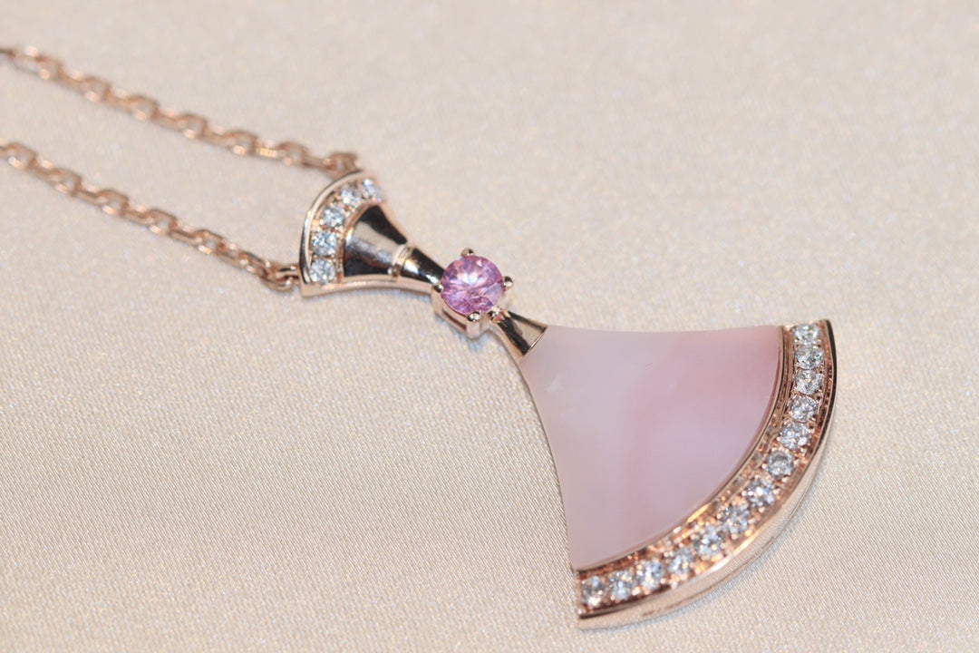 [AuraEcho Jewelry]DREAM NECKLACE PINK MOP DIAMOND