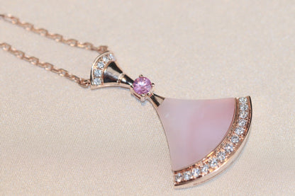 [AuraEcho Jewelry]DREAM NECKLACE PINK MOP DIAMOND