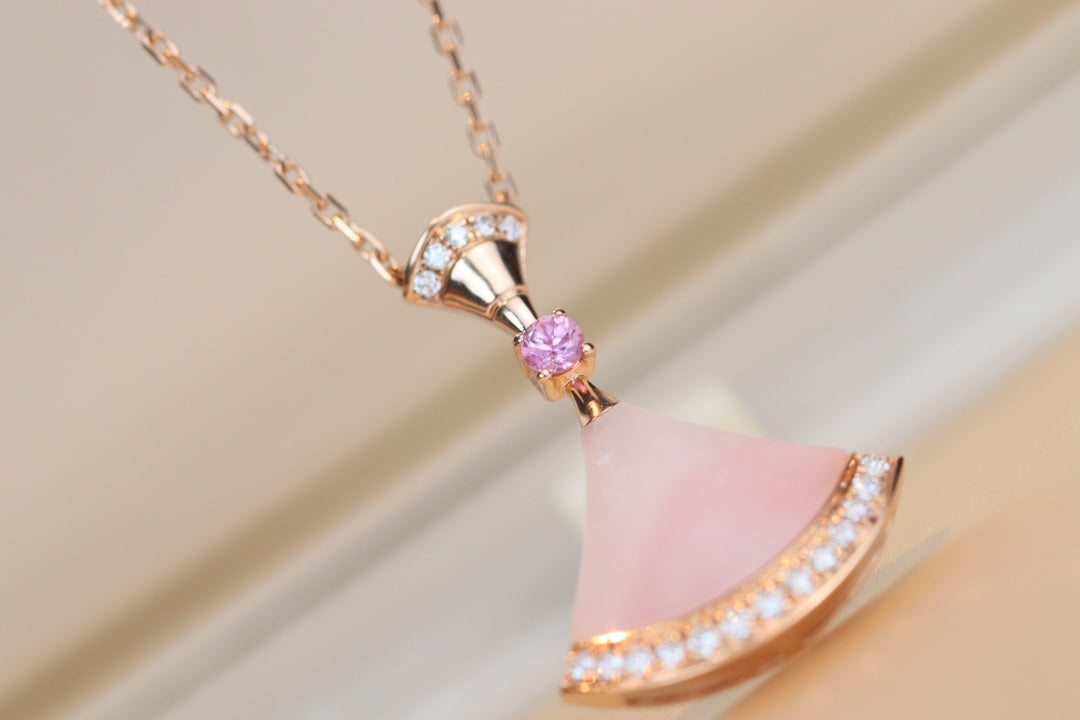 [AuraEcho Jewelry]DREAM NECKLACE PINK MOP DIAMOND