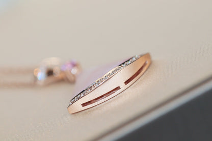 [AuraEcho Jewelry]DREAM NECKLACE PINK MOP DIAMOND
